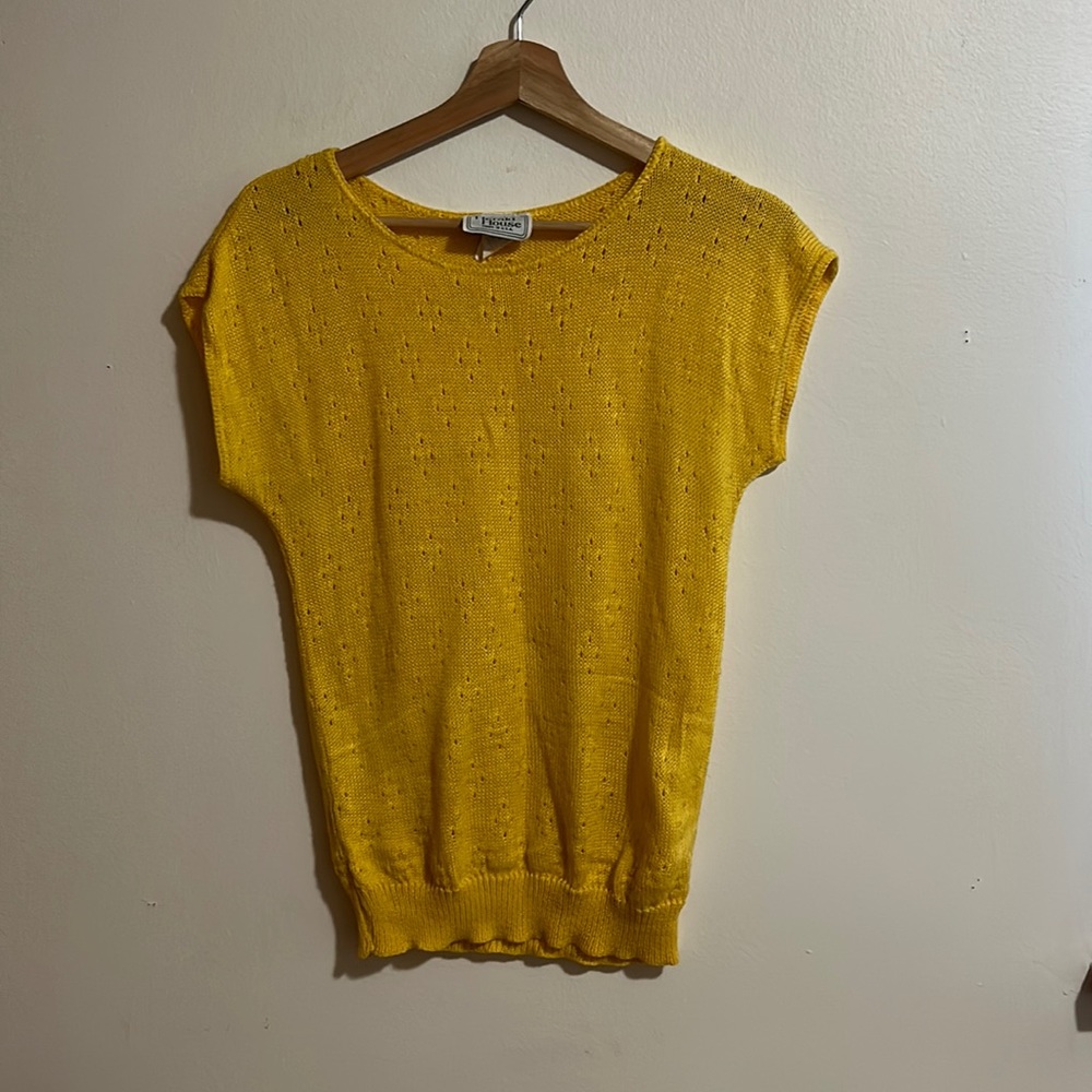 Herald House 70s Yellow Knit Vest